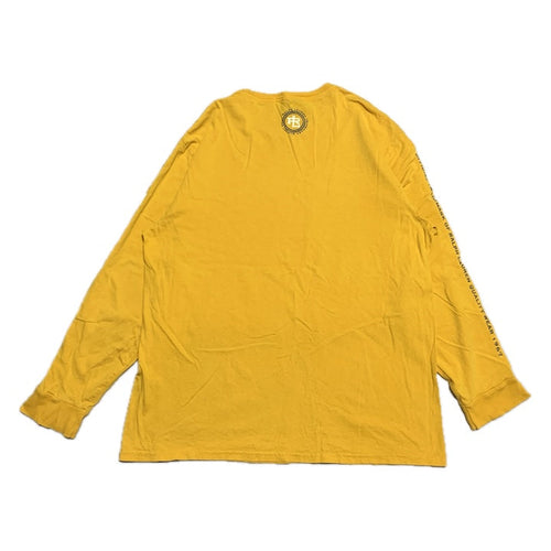 ポロジーンズカンパニー 古着 ロンT イエロー ビッグロゴ XL