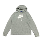 ナイキ 古着  パーカー グレー ビッグロゴ レディースL