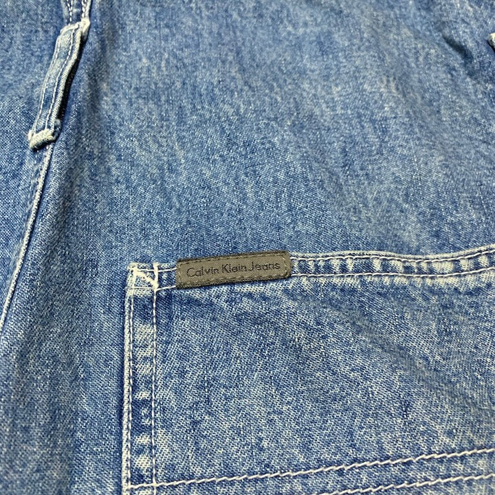 カルバンクラインジーンズ 古着  オーバーオール スカイブルー S