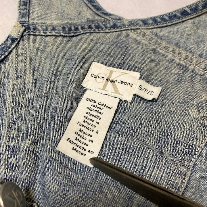 カルバンクラインジーンズ 古着  オーバーオール スカイブルー S
