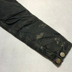 カーハート 古着  ダックジャケット 襟ボア ブラック 企業ロゴ S