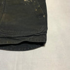 カーハート 古着  ダックジャケット 襟ボア ブラック 企業ロゴ S