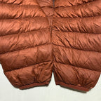 ザノースフェイス 古着  ダウンジャケット 赤ブラウン S