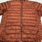 ザノースフェイス 古着  ダウンジャケット 赤ブラウン S