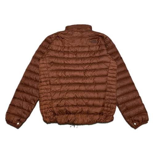 ザノースフェイス 古着  ダウンジャケット 赤ブラウン S