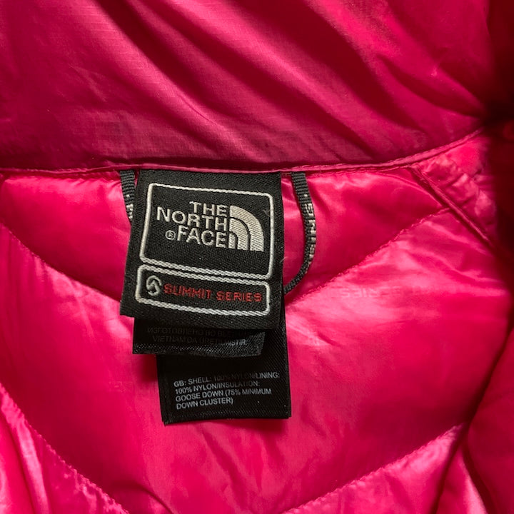 ザノースフェイス 古着  ダウンジャケット 800 ピンク レディースS