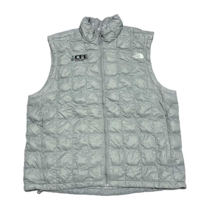 ノースフェイス ダウンベスト 刺繍ロゴ 550 メンズ古着 希少サイズ グレー The North Face – 古着屋まんたろう