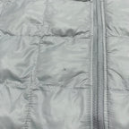 ザノースフェイス 古着  ダウンベスト 薄手 ライトグレー 企業ロゴ XL