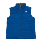 ザノースフェイス 古着  ダウンベスト グレーブルー 推定XXS