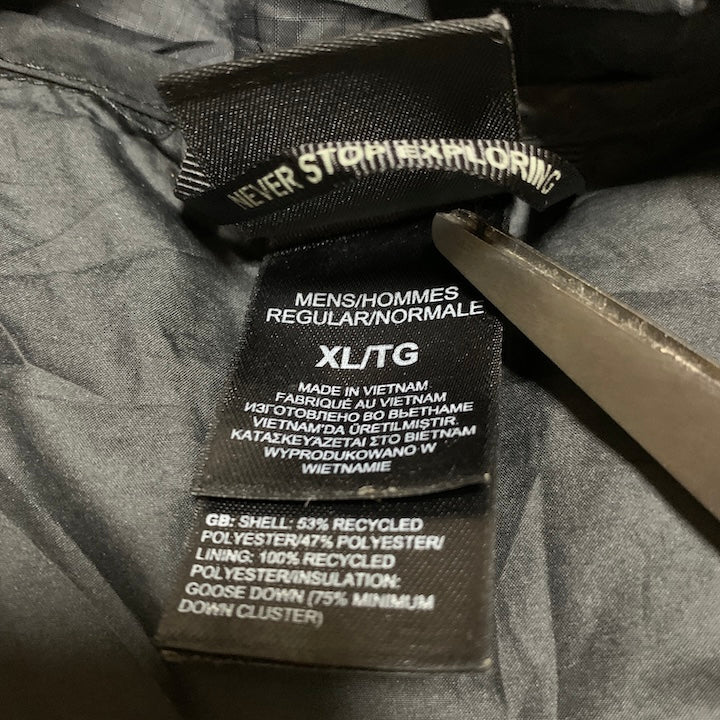 ザノースフェイス 古着  ダウンベスト ナイロン 550 ブラック XL