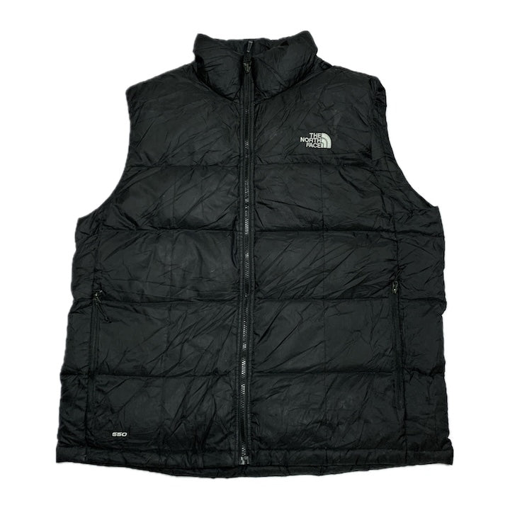 ザノースフェイス 古着  ダウンベスト ナイロン 550 ブラック XL