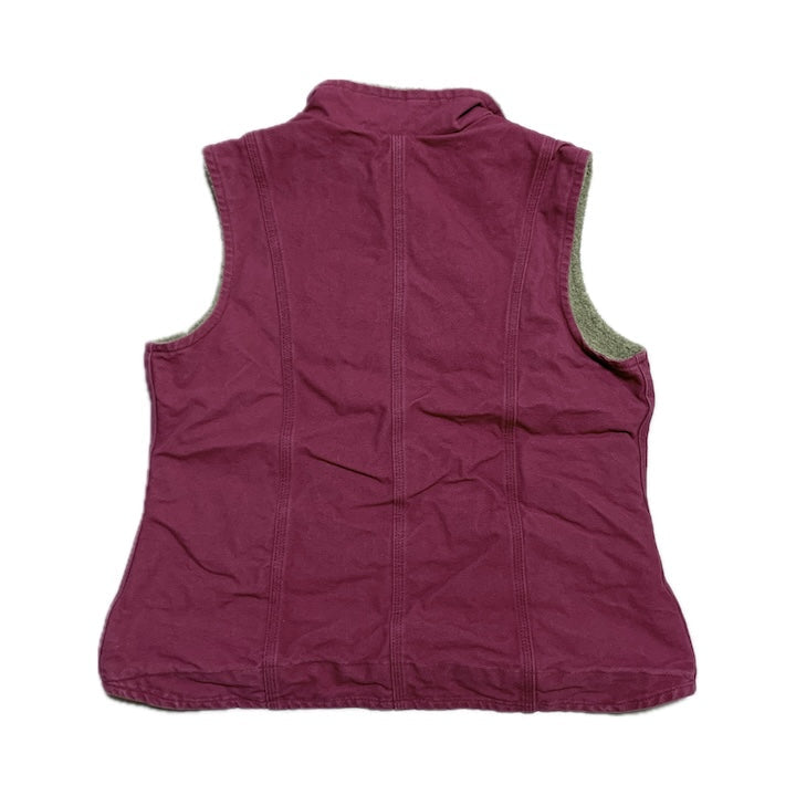 カーハート 古着  ダックベスト ピンク 裏地ボア レディースL