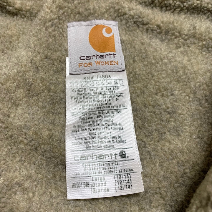 カーハート 古着  ダックベスト ピンク 裏地ボア レディースL