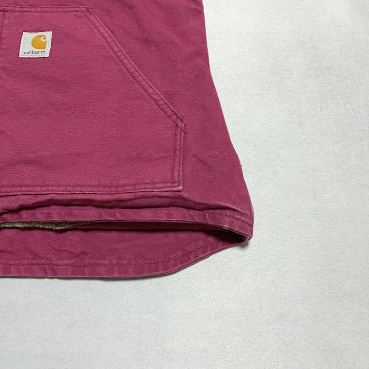 カーハート Carhartt ダックベスト ピンク 裏ボア レディースL