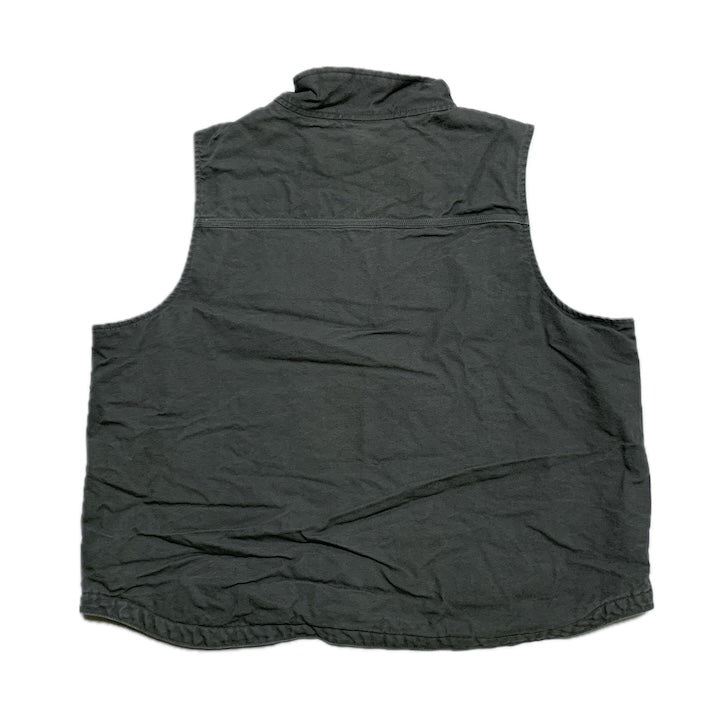 カーハート 古着  ダックベスト グレー 裏地ボア XXL