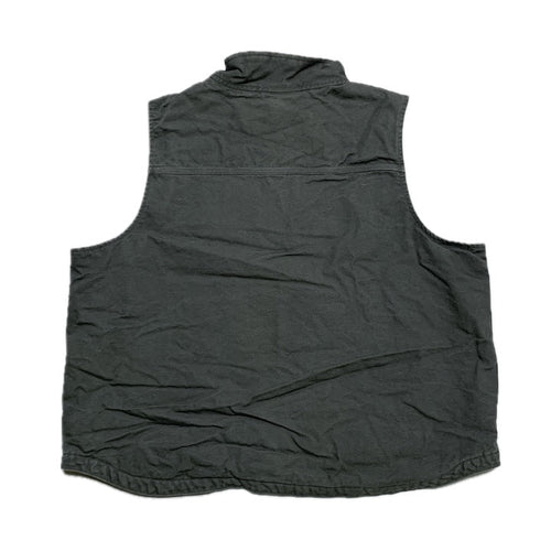 カーハート 古着  ダックベスト グレー 裏地ボア XXL