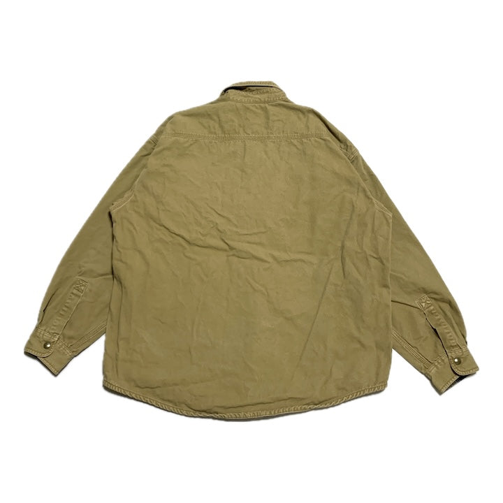 カーハート 古着  シャツジャケット ベージュ ライトアウター XL