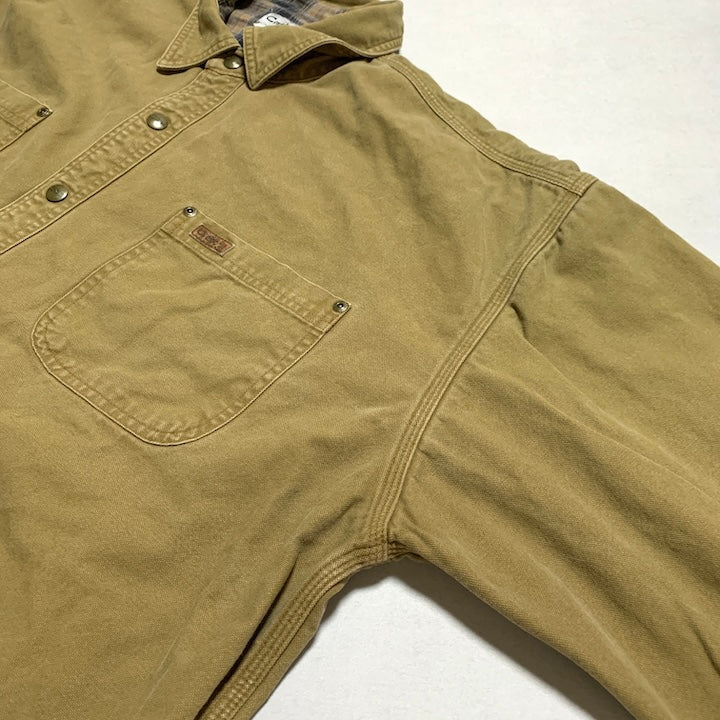 カーハート Carhartt シャツジャケット 厚手 ベージュ ライトアウター メンズXL