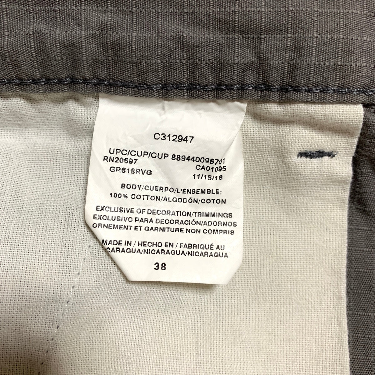 ディッキーズ Dickies ハーフパンツ グレー ワークパンツ メンズXL