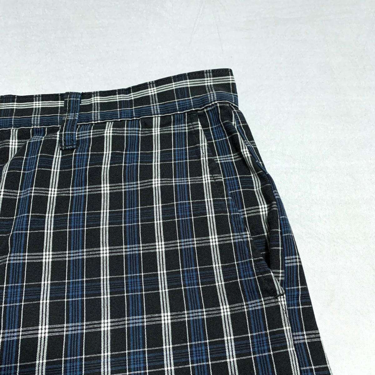 ディッキーズ Dickies ハーフパンツ チェック ブルー メンズXXL