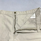 カーハート Carhartt ハーフパンツ 革パッチ ライトグレー メンズXL