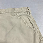 カーハート Carhartt ハーフパンツ 革パッチ ライトグレー メンズXL