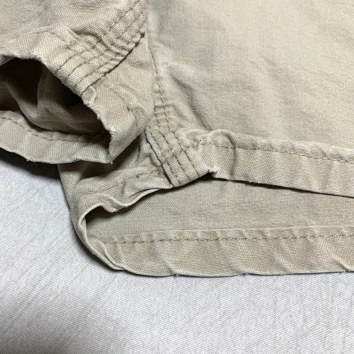 カーハート Carhartt ハーフパンツ 革パッチ ライトグレー メンズXL