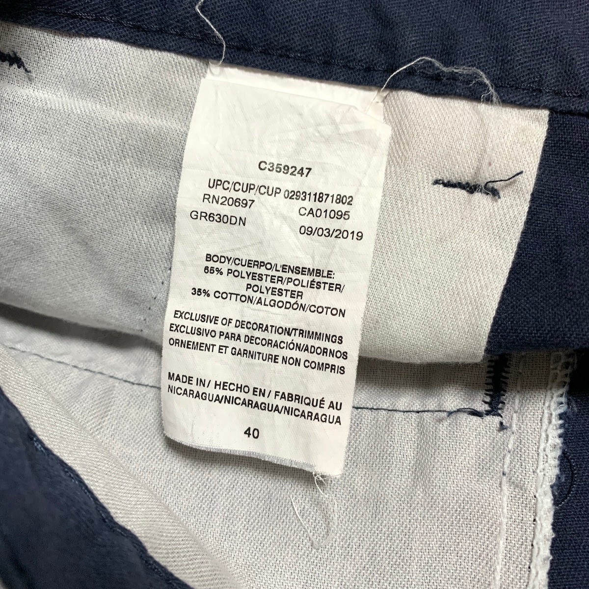 ディッキーズ Dickies ハーフパンツ ワークパンツ ネイビー メンズXL