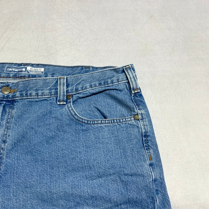 カーハート Carhartt デニム メキシコ製 スカイブルー ロゴパッチ W42 L30 メンズ