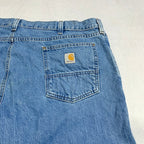 カーハート Carhartt デニム メキシコ製 スカイブルー ロゴパッチ W42 L30 メンズ