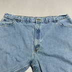 カーハート Carhartt デニム スカイブルー 革パッチ W44 L30 メンズ