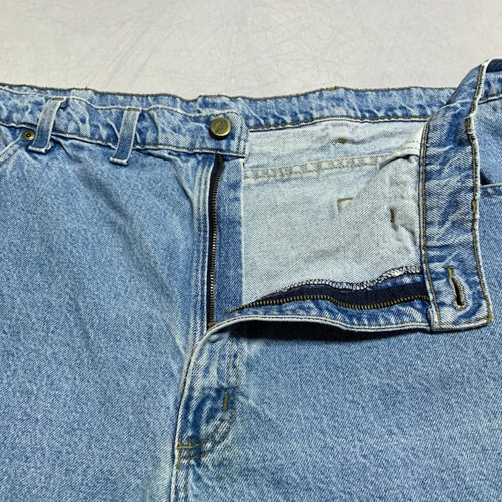 カーハート Carhartt デニム スカイブルー 革パッチ W44 L30 メンズ