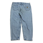 カーハート Carhartt デニム スカイブルー 革パッチ W44 L30 メンズ