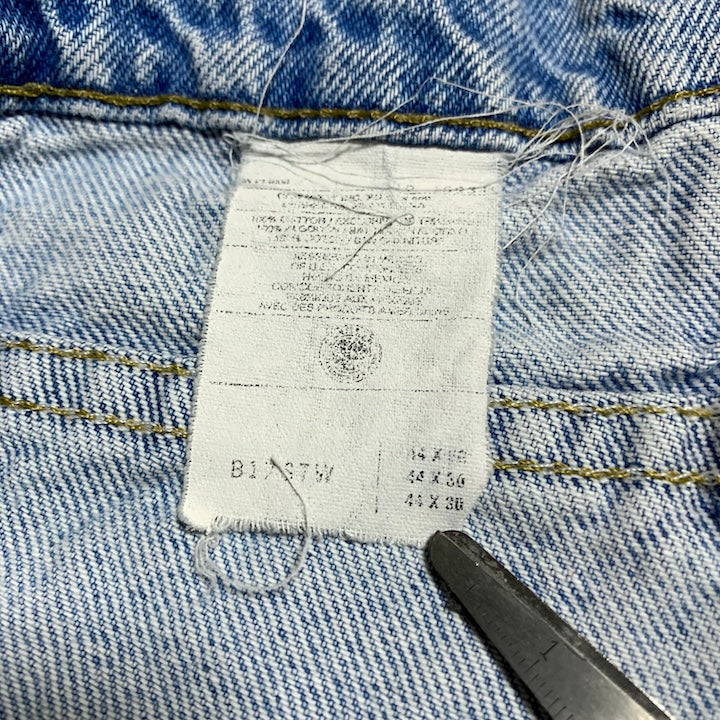 カーハート Carhartt デニム スカイブルー 革パッチ W44 L30 メンズ
