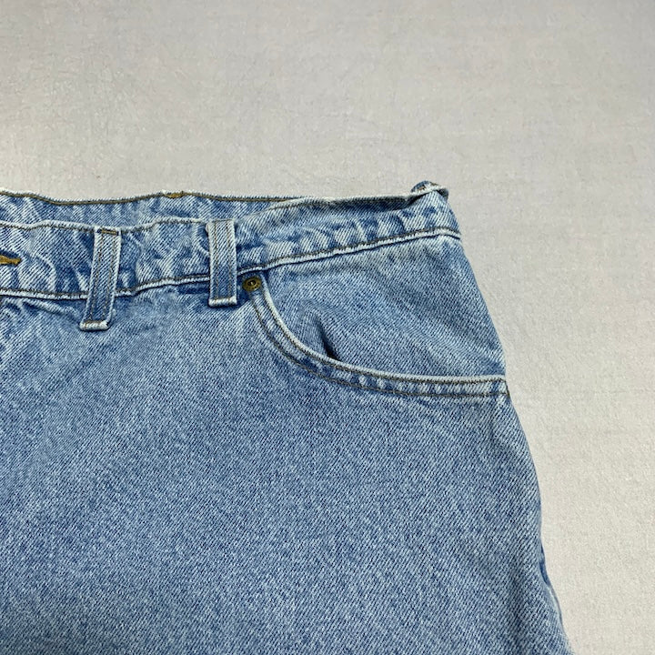 カーハート Carhartt デニム スカイブルー 革パッチ W44 L30 メンズ