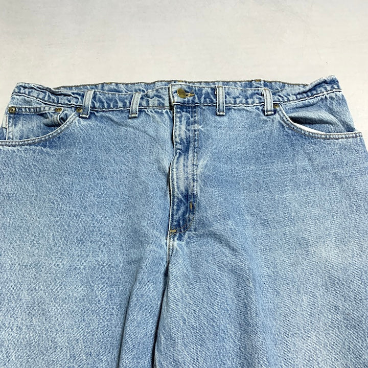 カーハート Carhartt デニム スカイブルー 革パッチ W44 L32 メンズ