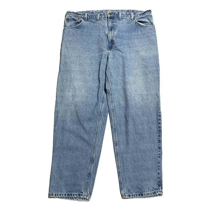 カーハート Carhartt デニム スカイブルー 革パッチ W44 L32 メンズ