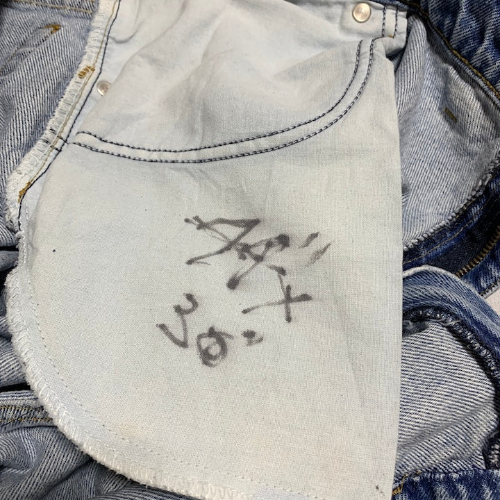 カーハート Carhartt デニム スカイブルー 革パッチ W44 L32 メンズ