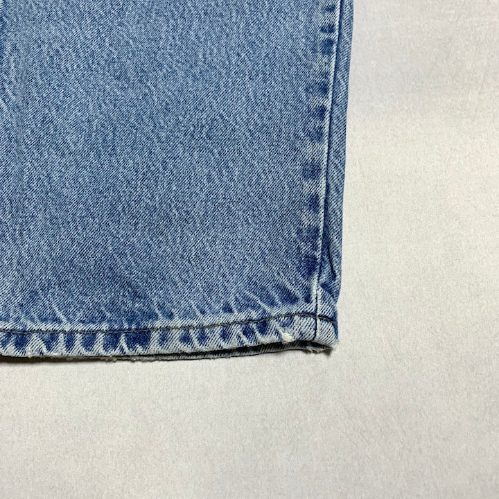 カーハート Carhartt デニム スカイブルー 革パッチ W44 L32 メンズ