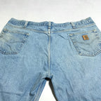 カーハート Carhartt デニム メキシコ製 スカイブルー 革パッチ W44 L30 メンズ