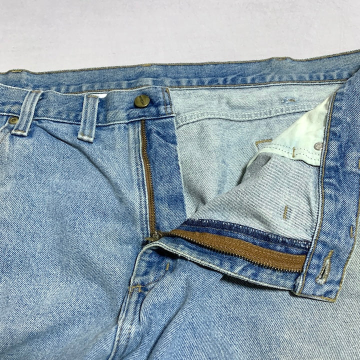 カーハート Carhartt デニム メキシコ製 スカイブルー 革パッチ W44 L30 メンズ
