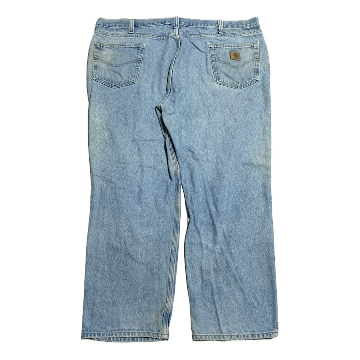 カーハート Carhartt デニム メキシコ製 スカイブルー 革パッチ W44 L30 メンズ