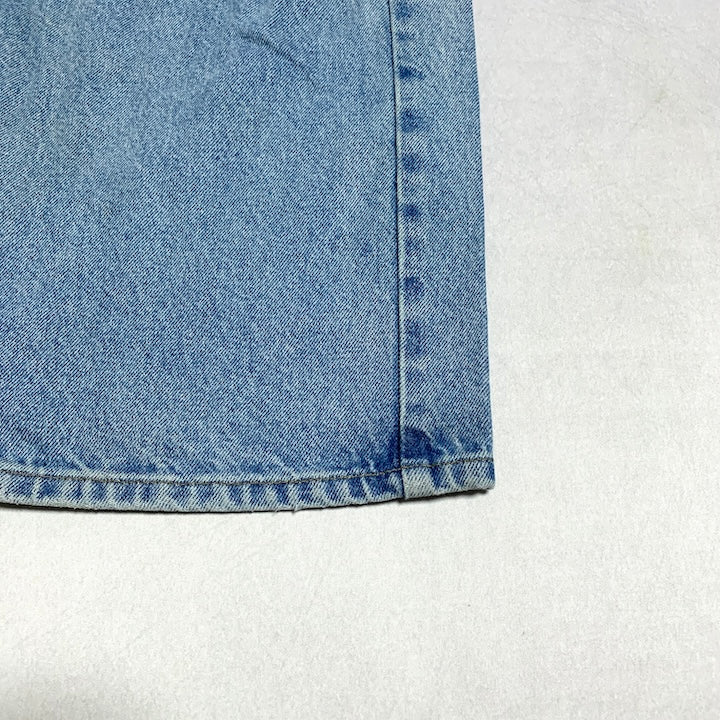 カーハート Carhartt デニム メキシコ製 スカイブルー 革パッチ W44 L30 メンズ