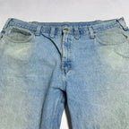 カーハート Carhartt デニム メキシコ製 スカイブルー 革パッチ W44 L30 メンズ