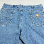 カーハート Carhartt デニム メキシコ製 スカイブルー 革パッチ  W42 L30 メンズ