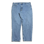 カーハート Carhartt デニム メキシコ製 スカイブルー 革パッチ  W42 L30 メンズ