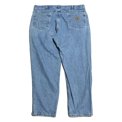 カーハート Carhartt デニム メキシコ製 スカイブルー 革パッチ  W42 L30 メンズ