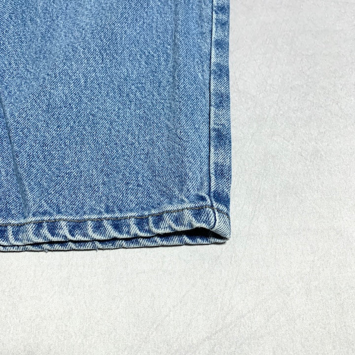 カーハート Carhartt デニム メキシコ製 スカイブルー 革パッチ  W42 L30 メンズ