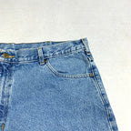 カーハート Carhartt デニム メキシコ製 スカイブルー 革パッチ  W42 L30 メンズ