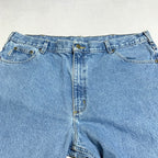 カーハート Carhartt デニム メキシコ製 スカイブルー 革パッチ  W42 L30 メンズ